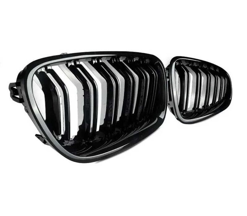 Двойни M5 Бъбреци Решетки BMW F10 F11 2010-17 БМВ Ф10 Ф11 черен Гланц