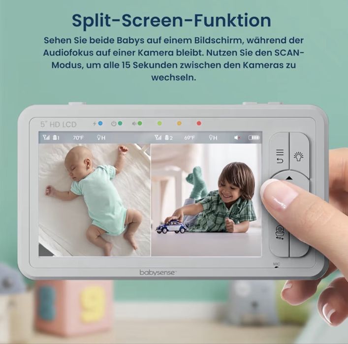 Бейбфон с 2 камери babysense