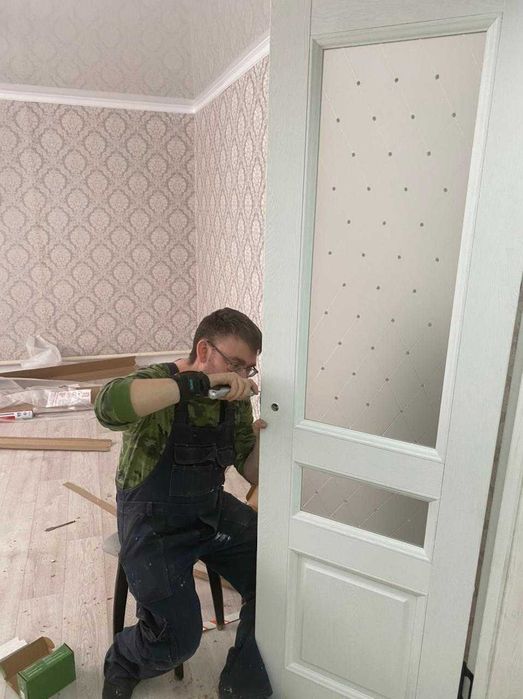 Установка межкомнатных дверей!
