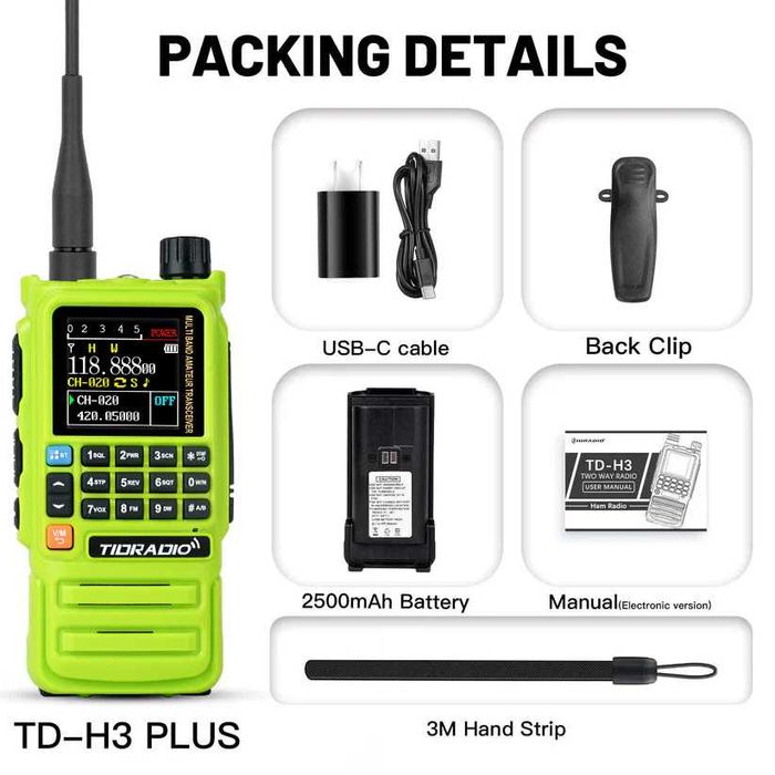 Радиостанции Tidradio TD-H8 3rd Gen и TD-H3 Plus
