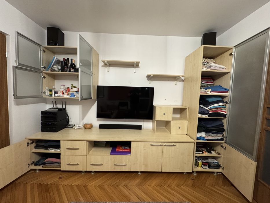 Bibloteca living pal culoare stejar