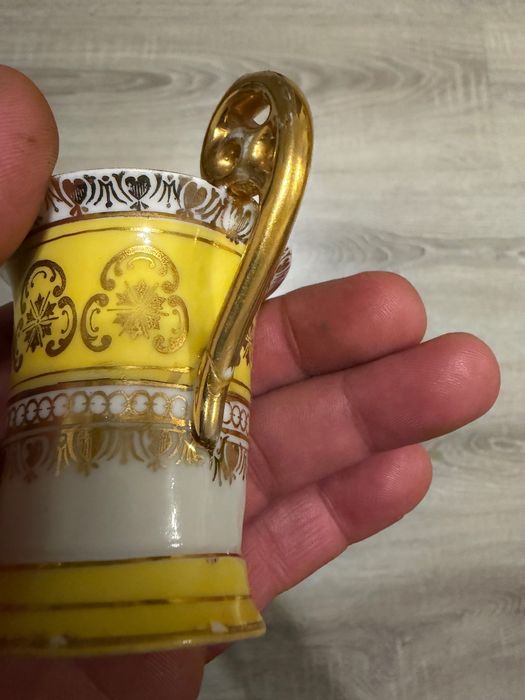 Стар красив сет за кафе с маркировка кошер