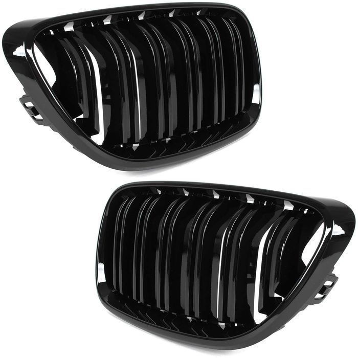 Grile duble BMW Seria 2 F22 F23 F87, 2014-2021 - Negru Lucios