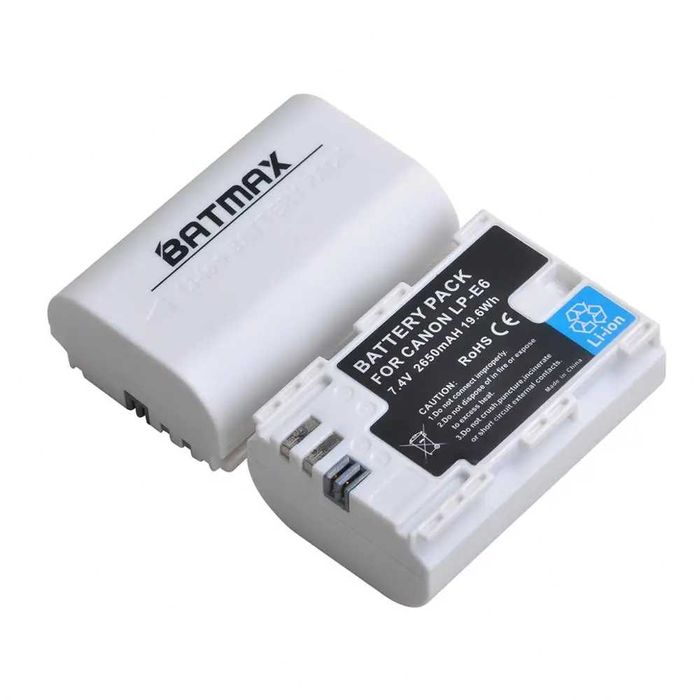 Set 2 acumulatori LP-E6 incarcator Canon 5D Mark III IV 6D 7D 60D 70D