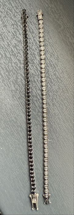 Bratari model Tennis Black si Tennis Pills Fine Black argint rodiat