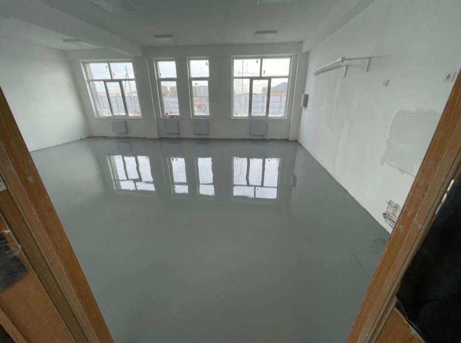 Эпоксидный полы. Топинг затирка.