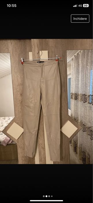 Pantaloni din imitatie de piele