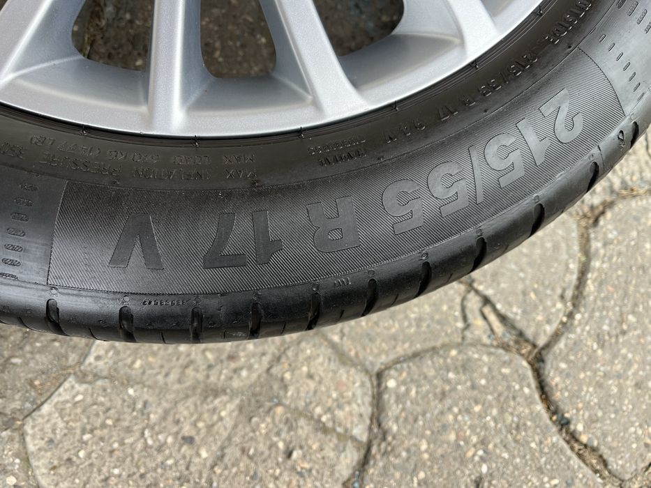 Jante aliaj 5x110mm, anvelope vara 215/55 R17, Fiat 500X, Opel  Zafira Signum Vectra Astra H