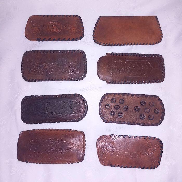 Лот от 8бр.кожени калъфи за очила