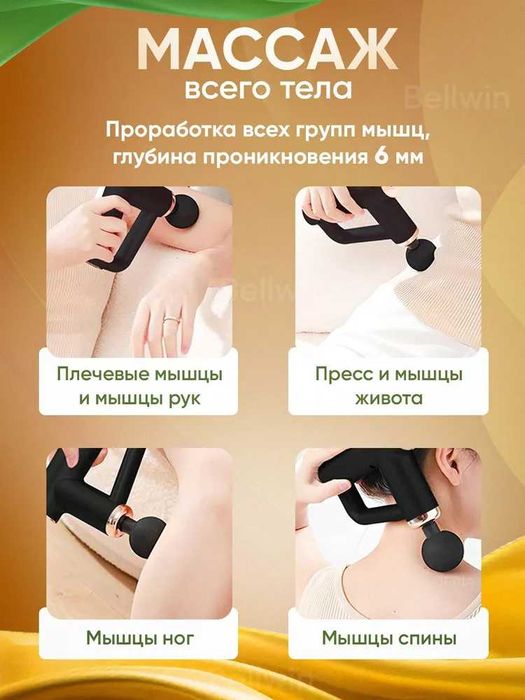Массажер перкуссионный (ударный)/вибромассажер FASCIAL GUN (ОРИГИНАЛ)