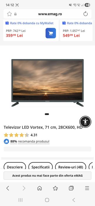 Vand doua televizoare