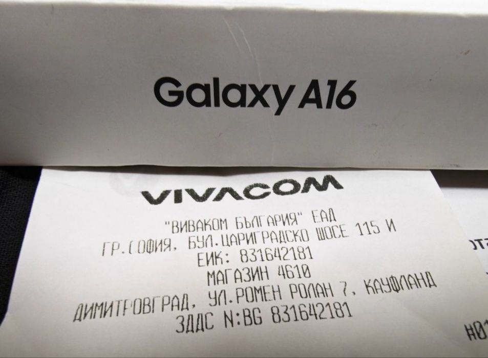ЧИСТО НОВ  128GB Samsung A16 Гаранция от Vivacom до 2028год. Black