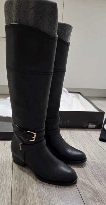 Cizme din piele naturala de calitate, Massimo Dutti, NOI