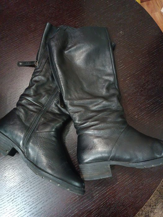 Сапоги женские, натуральная кожа