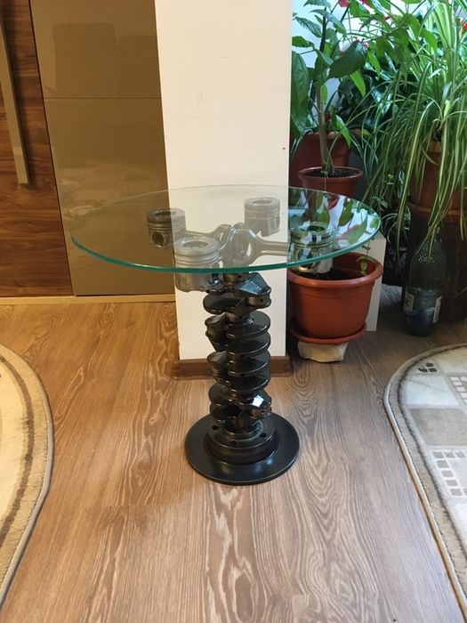 Masuta cafea din piese de masina