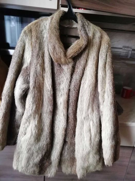 Дамско палто естествен косъм нутриии