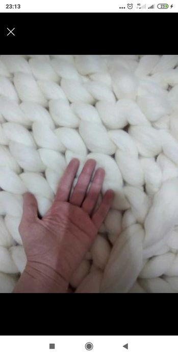 Мериносово одеяло, одеало, декор за коледни снимки 145 лв / 74.13€