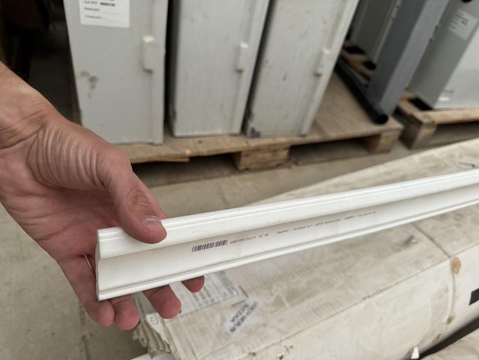 Bagheta ornamentala polistiren extrudat F70, 200 x 7 cm, alb