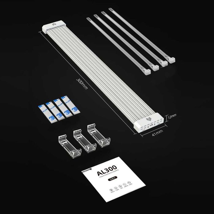 AOSOR AL300 ARGB светлинна лента за кабел ATX 24PIN/8PIN GPU