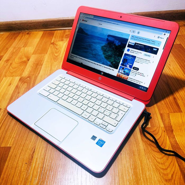 Laptop HP ChromeBook Rosu UltraSlim, Intel Celeron, HDMI