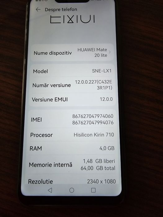 Urgent Telefon Huawei mate 20 lite-300 lei