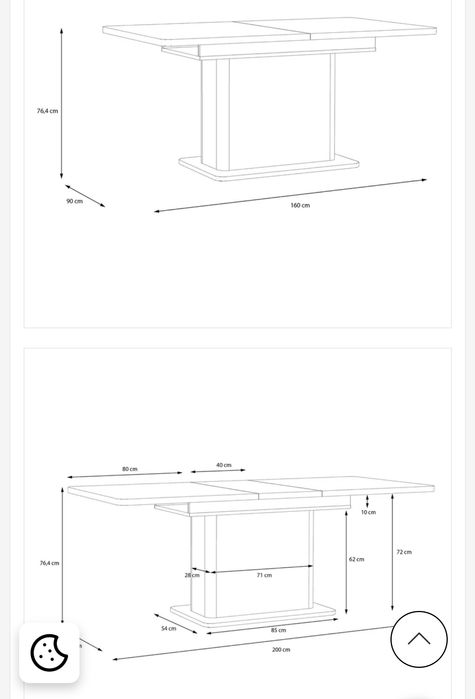 Masă extensibilă Mobexpert