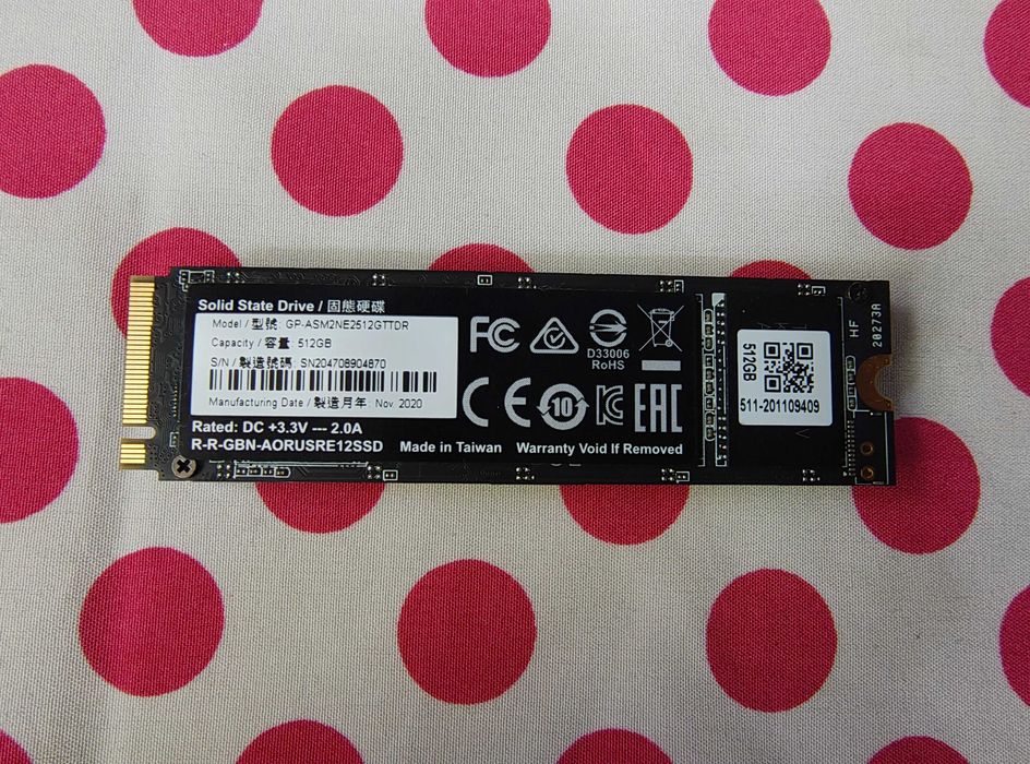 SSD Gigabyte AORUS RGB 512GB PCI Express 3.0 x4 M.2 2280.