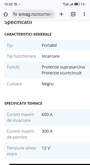 Starter auto multifuncțional Serioux