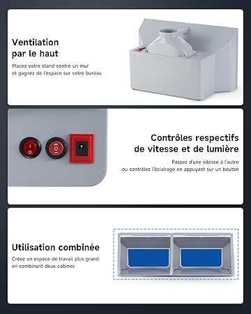 Cabină de aspirare aerograf CO-Z 4 m³/min - Pliabilă pe două niveluri