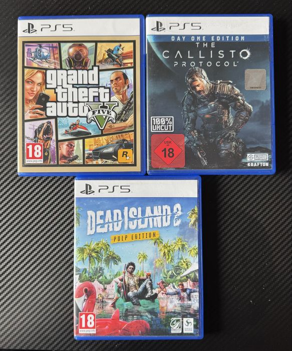 GTA 5 V PS5  Callisto Protocol PS5 Grand Theft Auto Dead Island 2 PULP Edition PS5