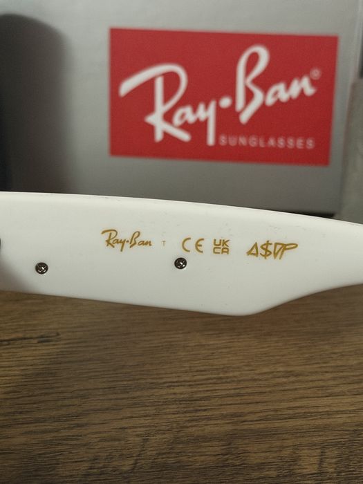 Ochelari de soare Ray-Ban x A$AP Rocky Wayfarer Puffer RB 4940B White – Set complet