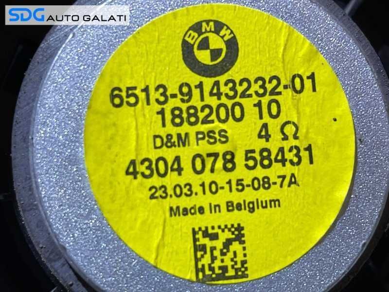 Boxa Difuzor Audio Usa Portiera Fata BMW Seria 3 E90 E91 2004 - 2011 Cod 9143232 6513914323201 [D0402]