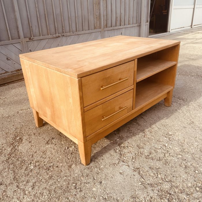 Масивен ТВ шкаф / холна маса – естествено дърво