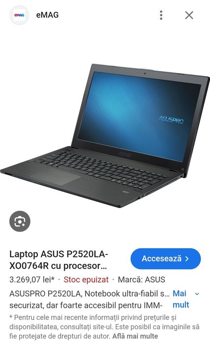 Asus P2520LA.i3 -SSD-DDR.3- încărcător