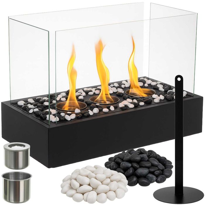 Преносима Биокамина 45х30х21 Бездимна, стомана на биоетанол био Камина