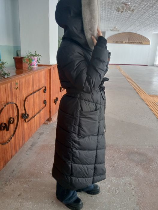 Пуховик с норковым копюшоном