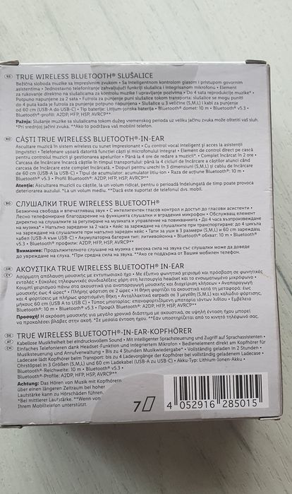 Casti bluetooth in-ear silvercrest sigilate