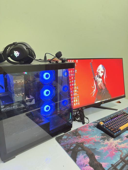 Gaming PC komplekt I5 14400 f RTX5060 32GB ddr 5 260 g monitor