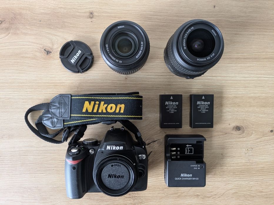 НОВ! Nikon D60 + 18-55mm Перфектен Фотоапарат за Начинаещи