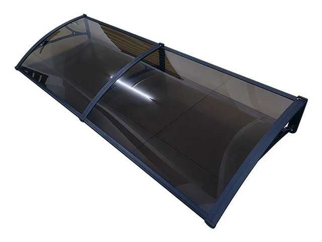 АЛУМИНИЕВ навес тента плътен плексиглас 240х100 см + други размери