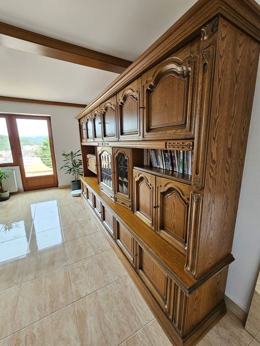 Mobila sufragerie / living / bibliotecă lemn masiv