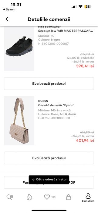 Genta de umar GUESS Fynna rose