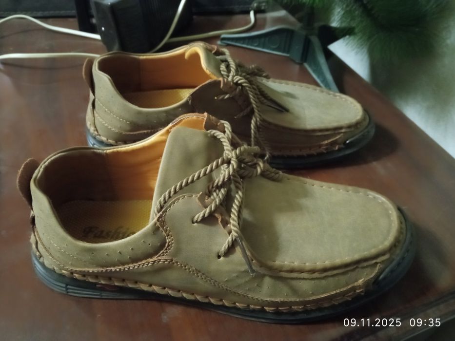 Туфли кожаные, удобные.