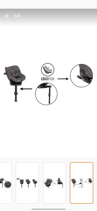 Scaun auto Joie i-Pivot 360 ISOFIX 0-18 kg NOU, garanție 2 ani