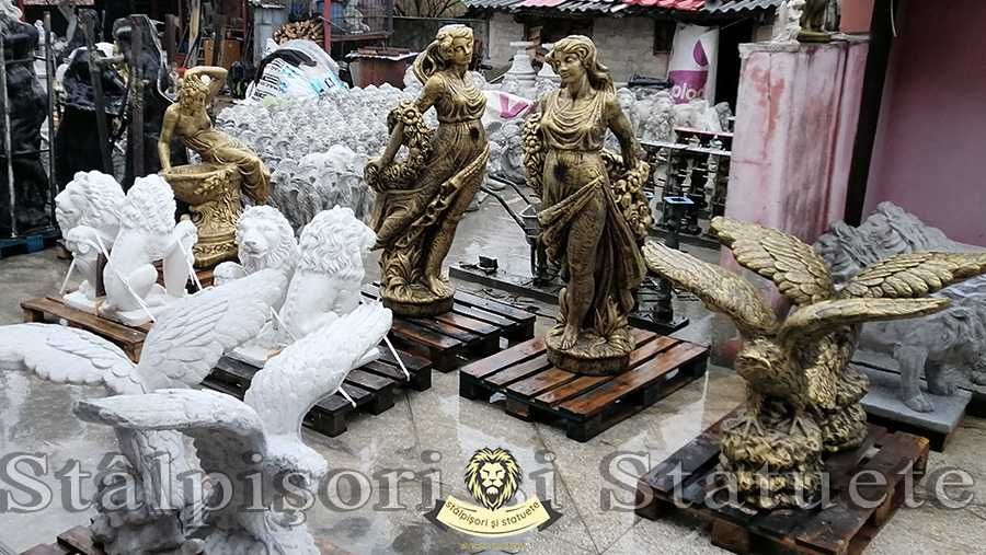 Statuete din beton, pentru curte și grădină.