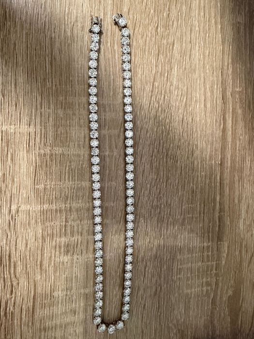 Moissanite Lant Argint 6mm 18inch