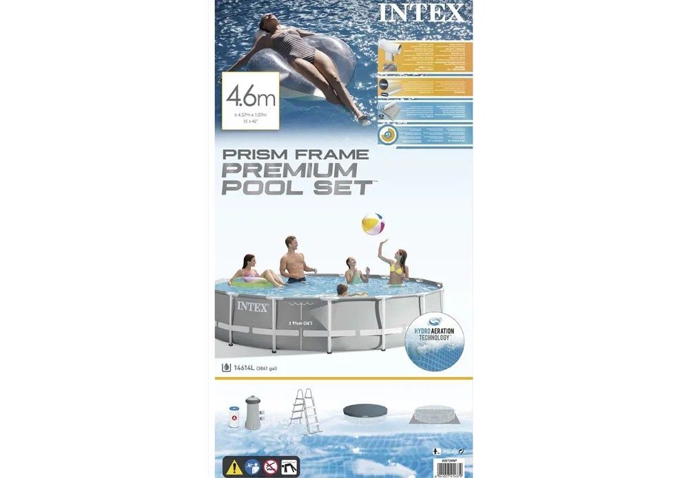 Басейн Prism Frame Premium Intex, 457 x 107 см, трислоен материал, фил