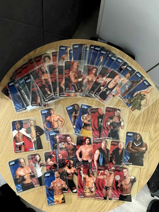 Ретро пластмасови кеч карти WWE Edibas Lamincards (2004) 79 бр. с ВСИЧКИ ТОП звезди