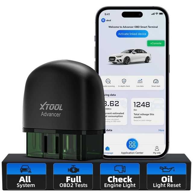 XTOOL AD20 Pro OBD2, scaner auto Bluetooth, resetare ulei, iOS/Android