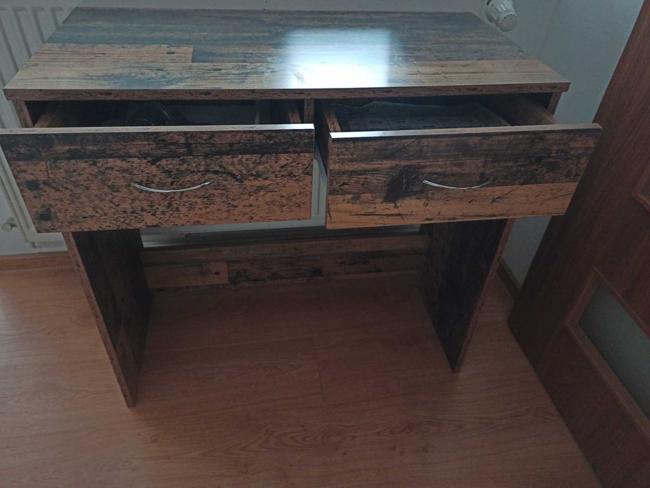 Masă de birou aspect lemn învechit